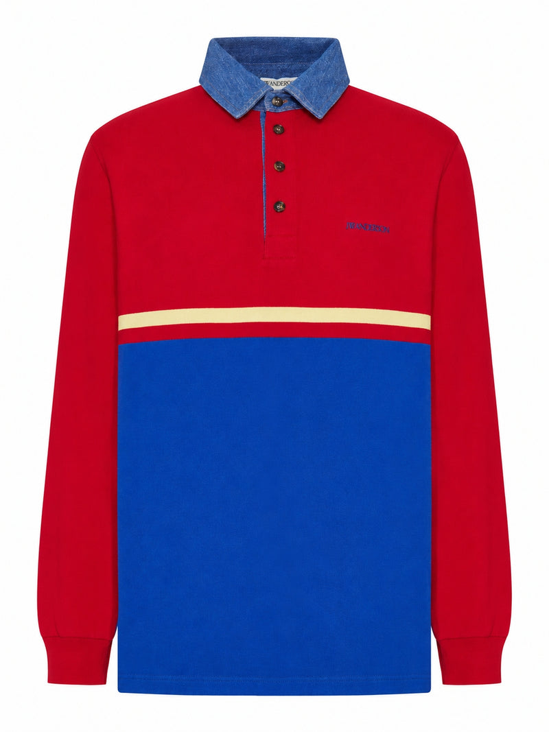TWO-TONE COTTON POLO SHIRT