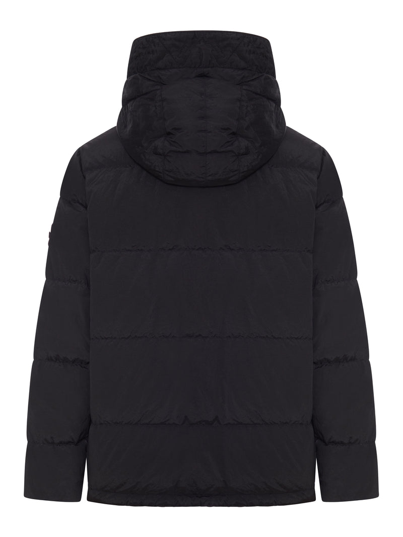 QUILTED NYLON DOWN VEST WITH HIGH COLLAR