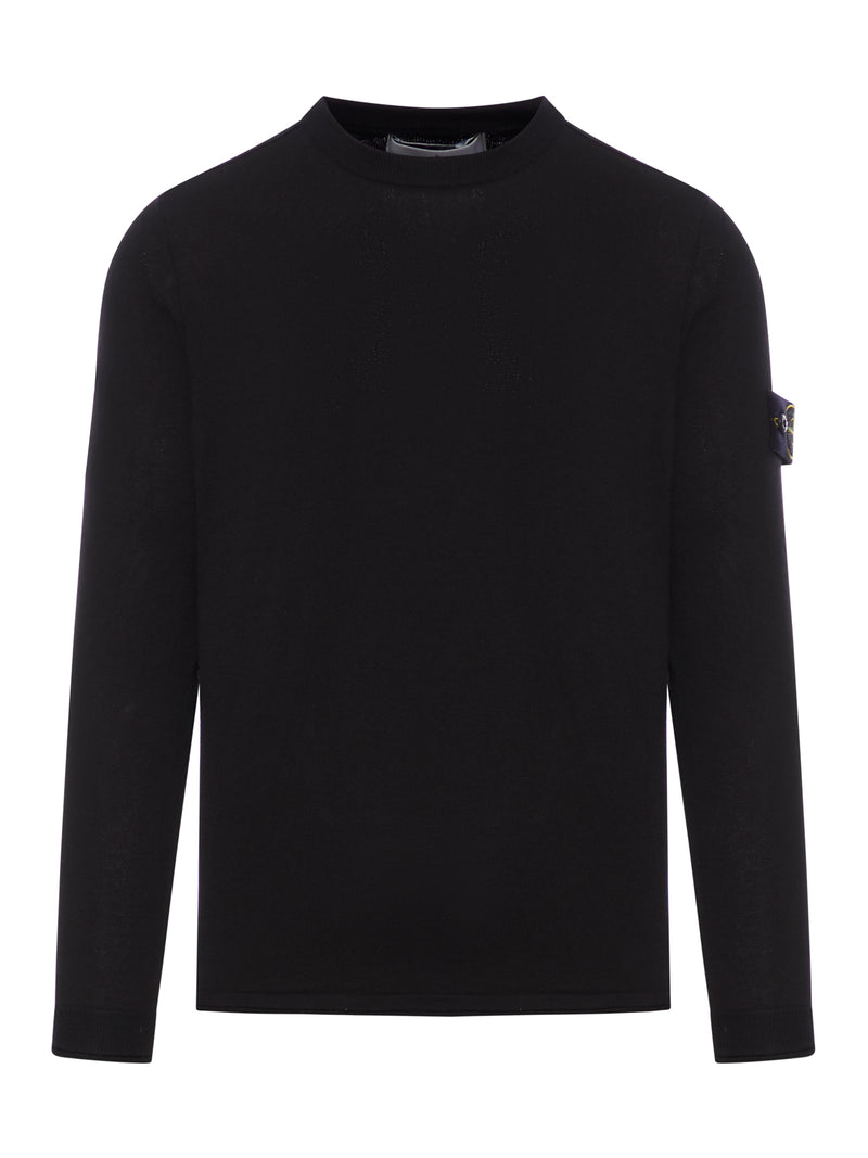 CREW NECK WOOL SWEATER WITH BADGE