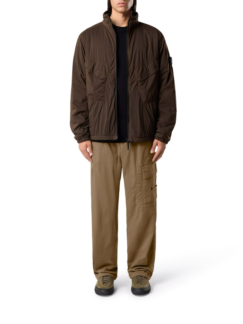 MELANGE EFFECT SWEATER WITH COMPASS LOGO