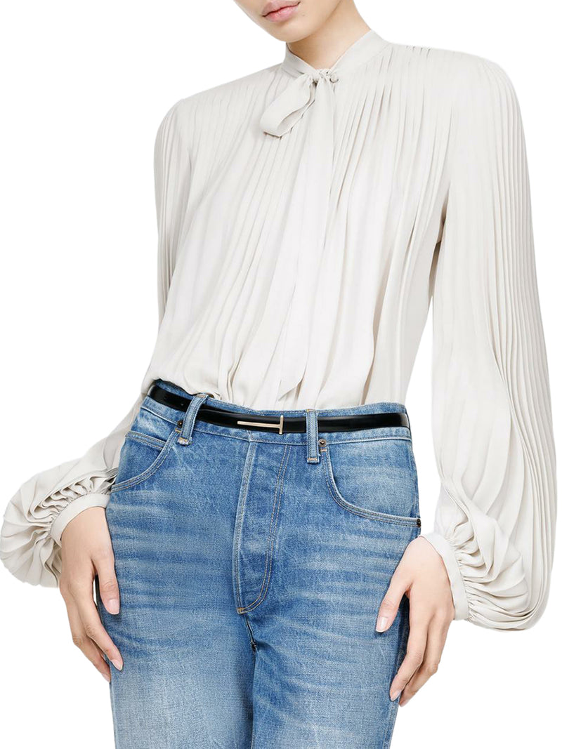 THIN BRUSHED LEATHER BELT