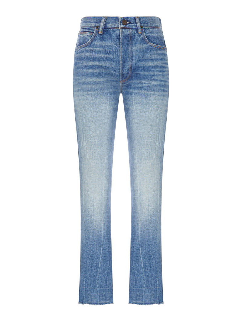 SLIM BOOTCUT JEANS IN WASHED DENIM