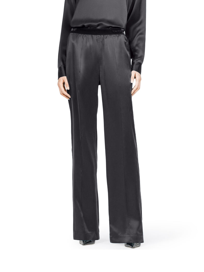 PEACH-FEEL SILK SATIN PJ PANTS