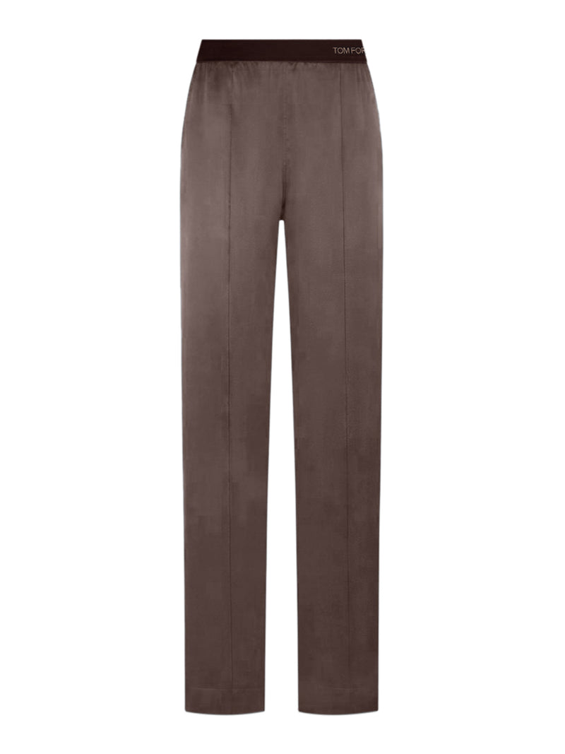 PEACH-FEEL SILK SATIN PJ PANTS