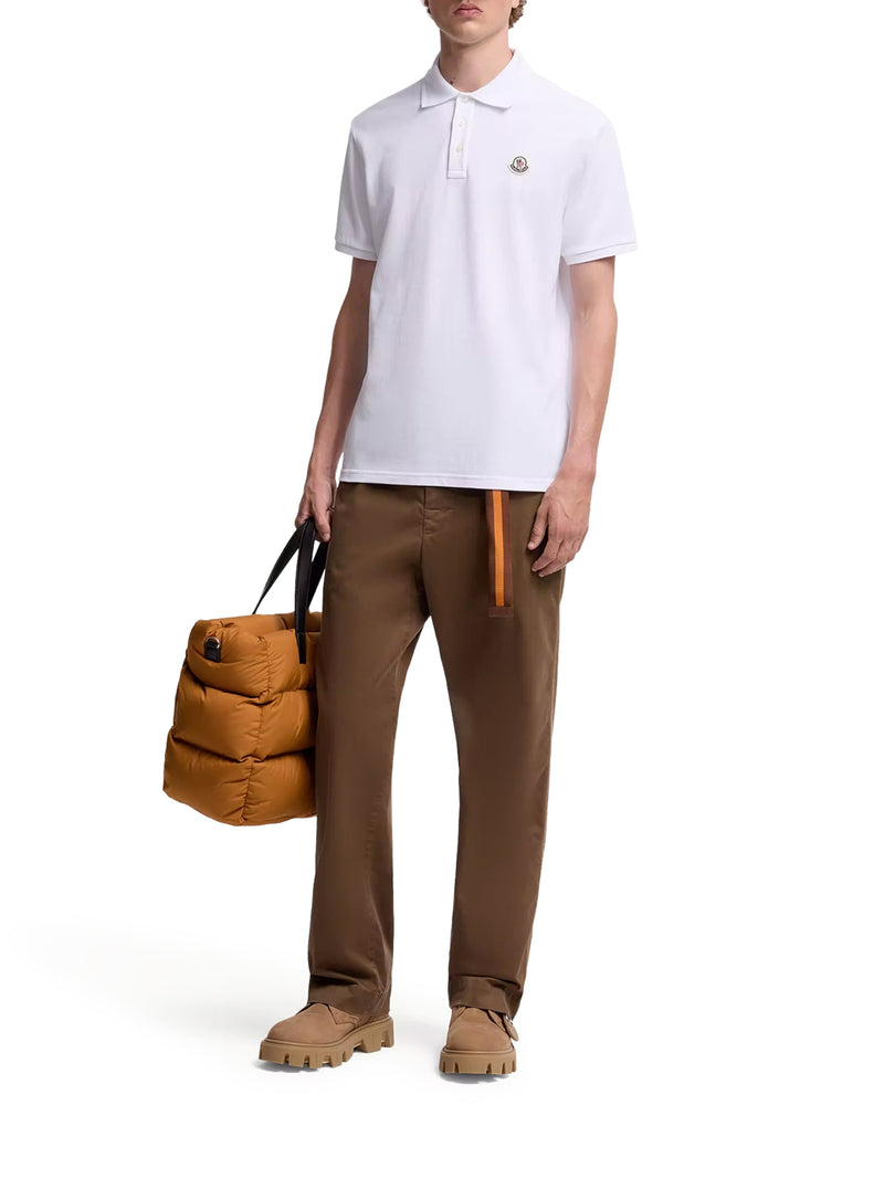 COTTON PIQUET POLO SHIRT WITH LOGO PATCH