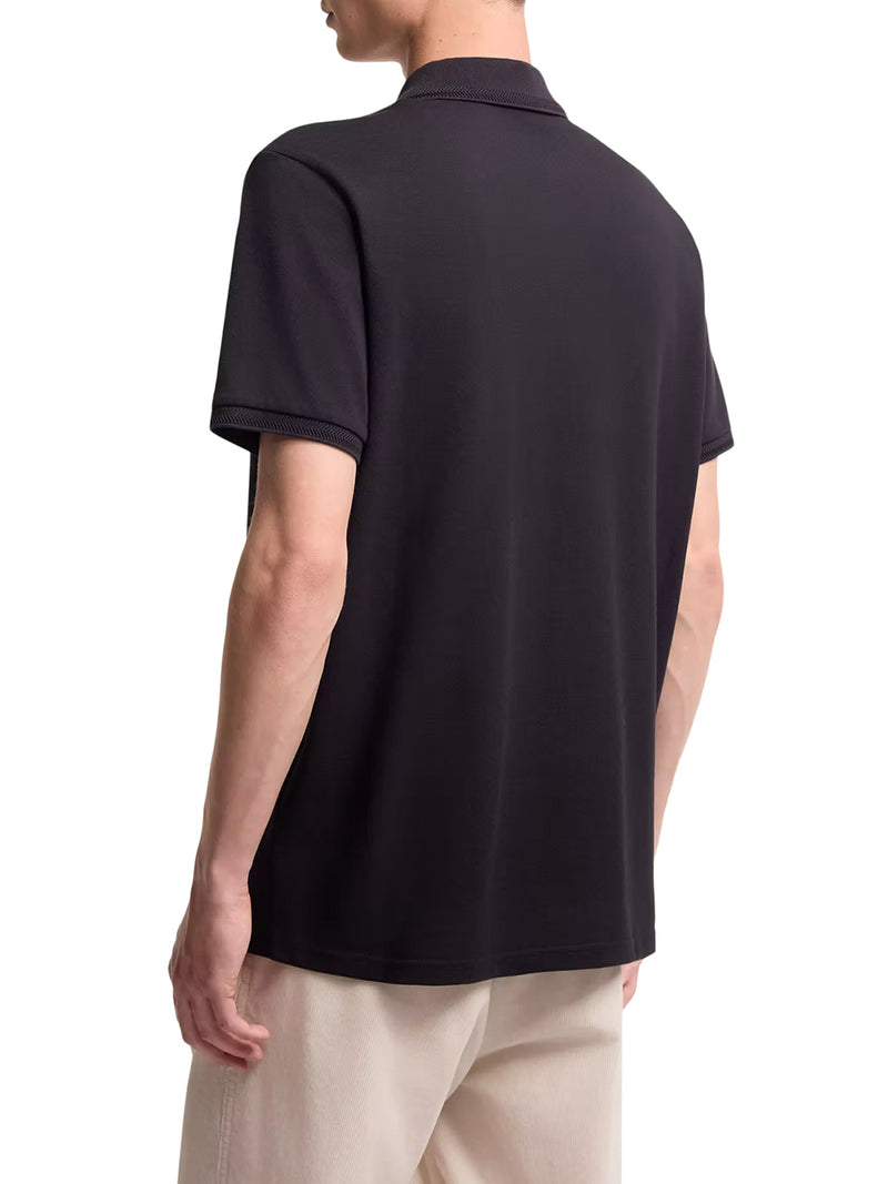 COTTON PIQUET POLO SHIRT WITH LOGO PATCH