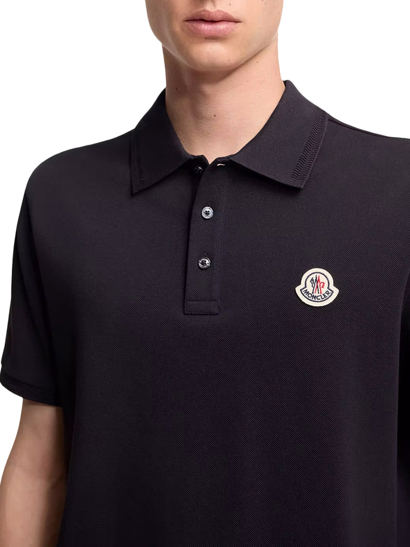 COTTON PIQUET POLO SHIRT WITH LOGO PATCH