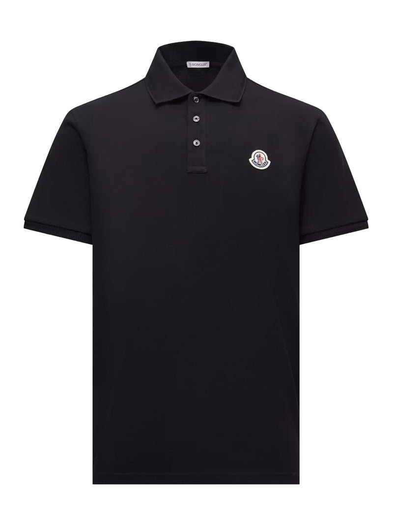 COTTON PIQUET POLO SHIRT WITH LOGO PATCH