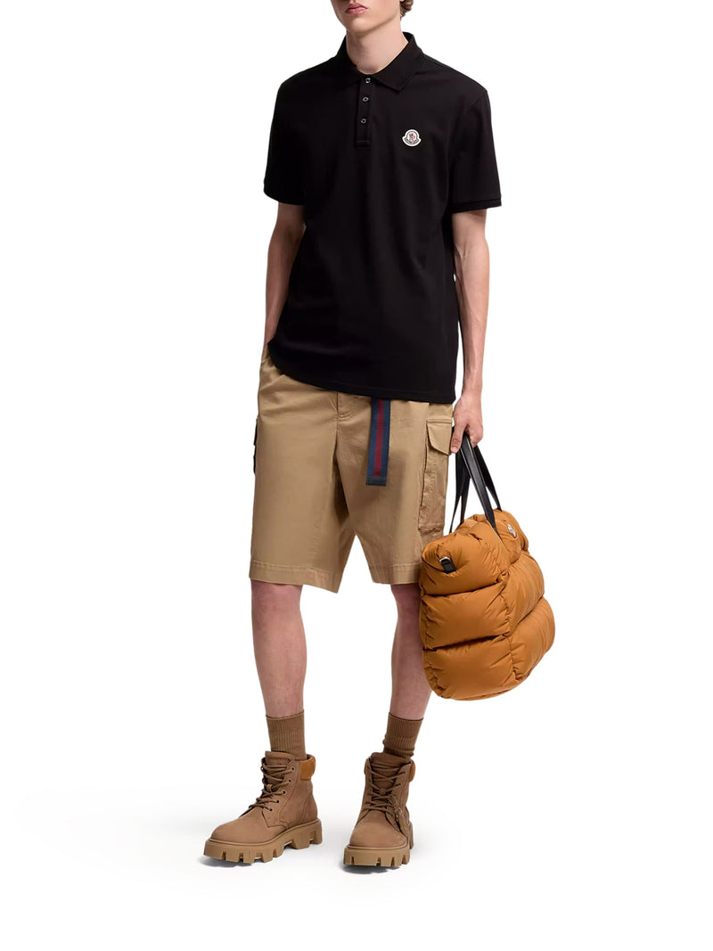 COTTON PIQUET POLO SHIRT WITH LOGO PATCH