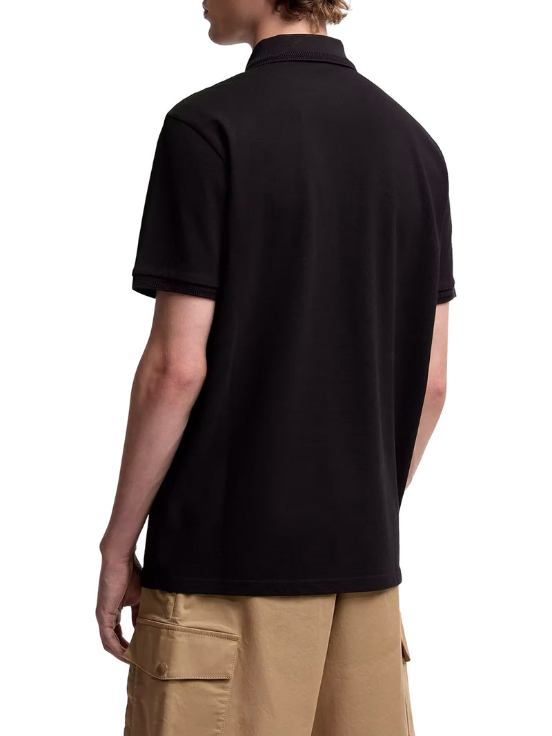 COTTON PIQUET POLO SHIRT WITH LOGO PATCH