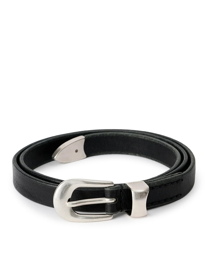2CM BLACK LEATHER BELT