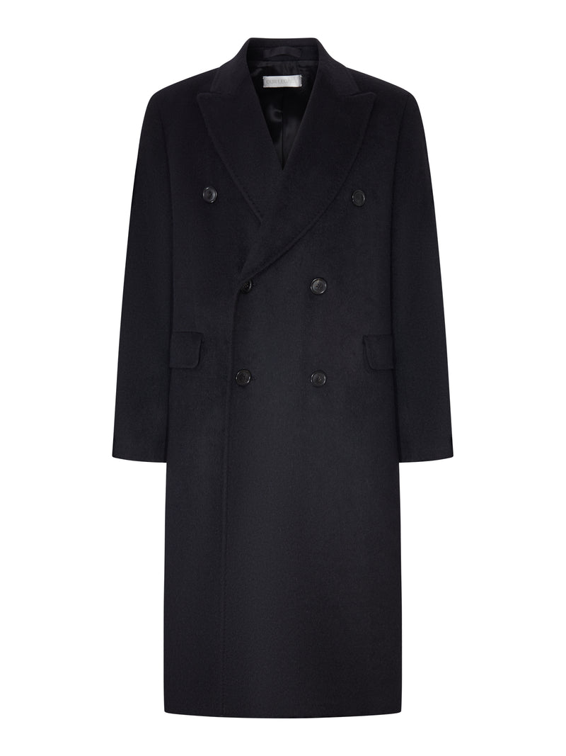 WHALE DOUBLE-BREASTED MOHAIR WOOL COAT