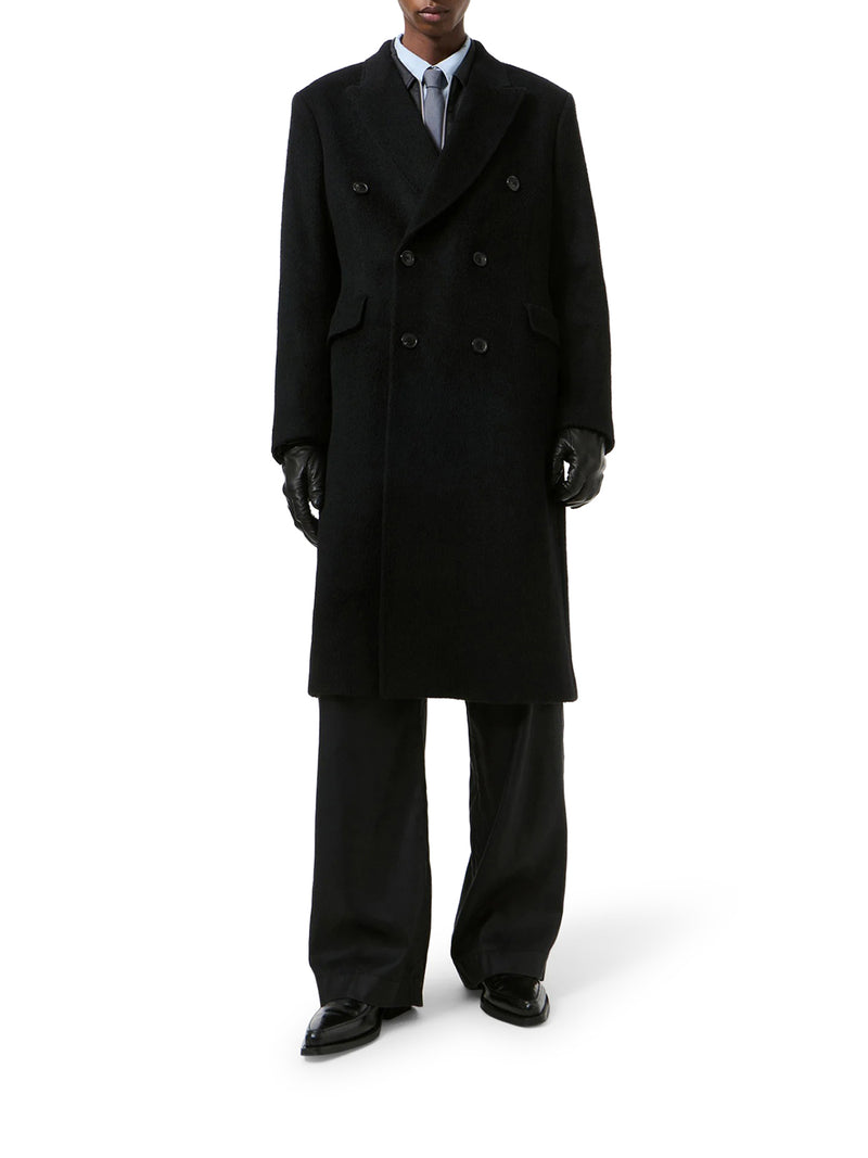 WHALE DOUBLE-BREASTED MOHAIR WOOL COAT