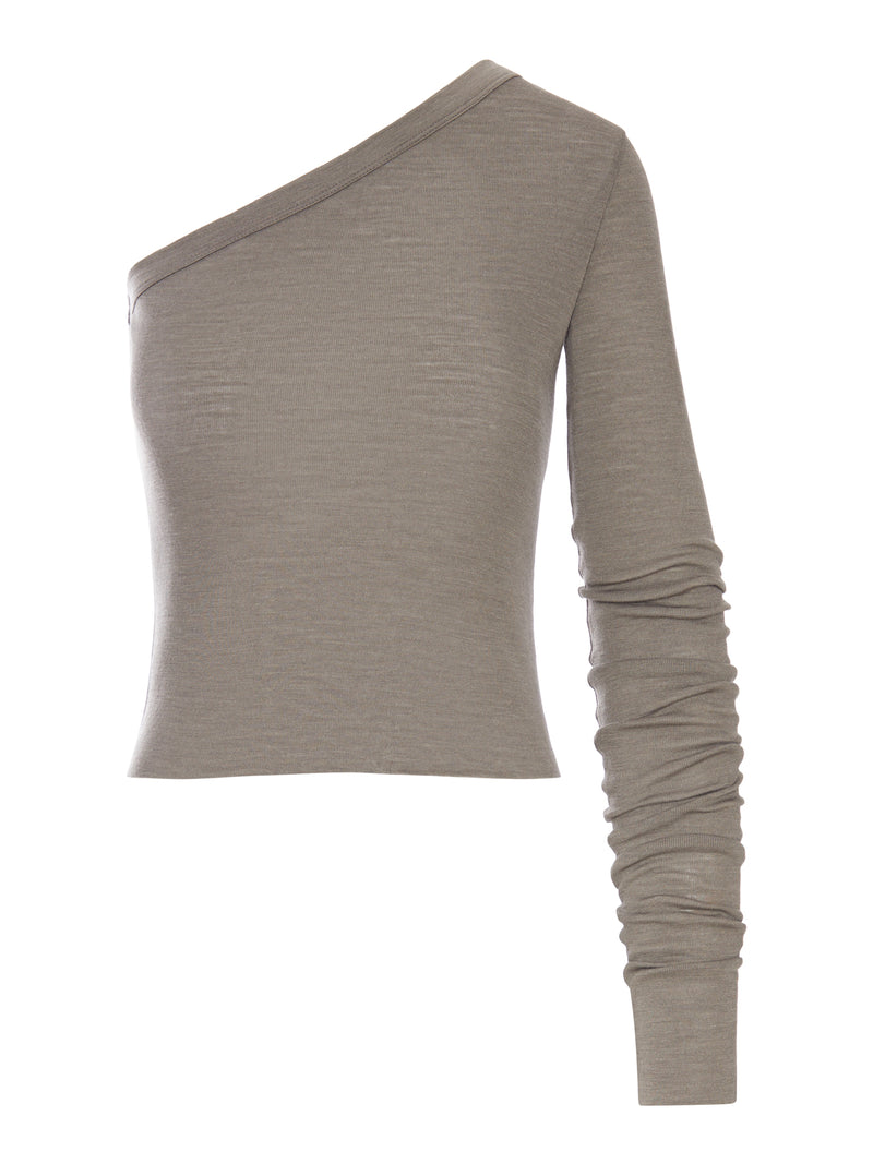 ZIGGY T ONE-SHOULDER JERSEY TOP WITH LONG SLEEVES