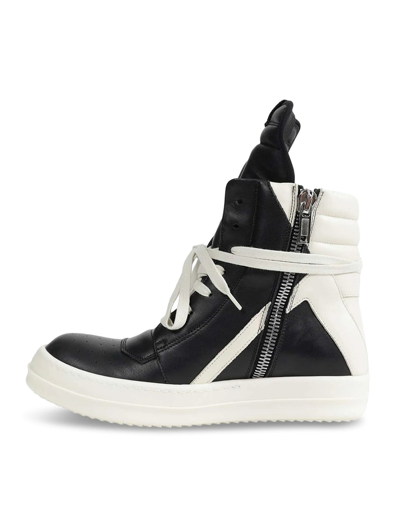 GEOBASKET HIGH-TOP LEATHER SNEAKERS