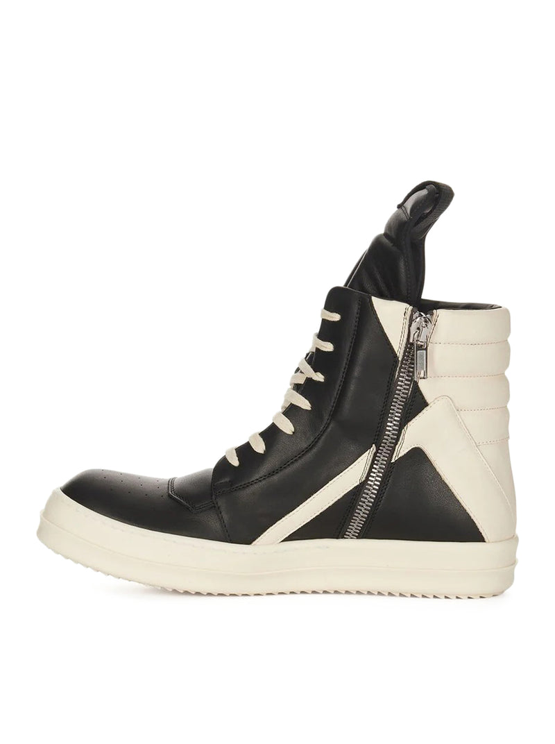 GEOBASKET HIGH-TOP LEATHER SNEAKERS