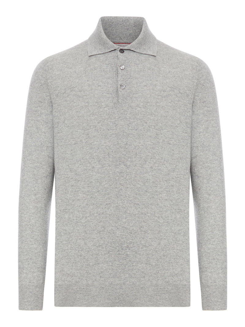 CASHMERE POLO STYLE SWEATER