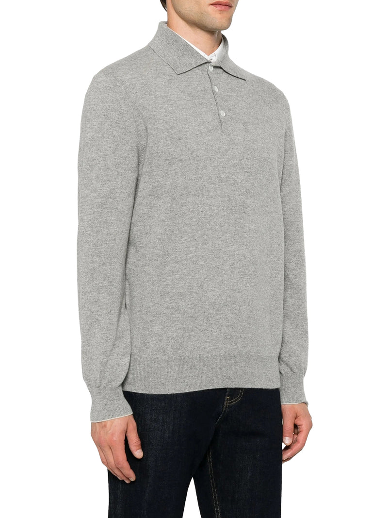 CASHMERE POLO STYLE SWEATER