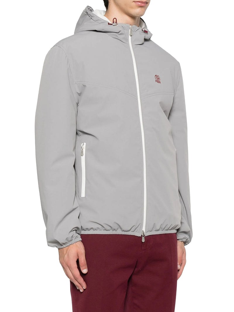TECHNICAL FABRIC JACKET WITH HOOD