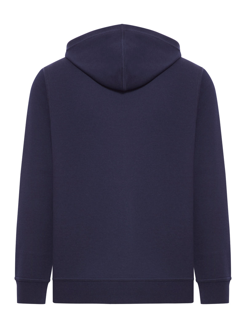 DOUBLE COTTON, CASHMERE AND SILK SWEATSHIRT TOPWEAR WITH ZIP AND HOOD