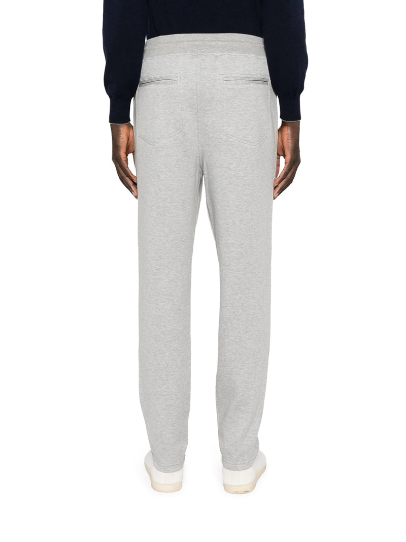 DOUBLE-BAND COTTON, CASHMERE AND SILK SWEATPANTS