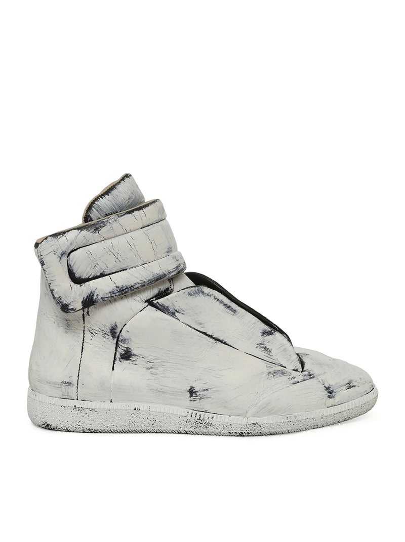FUTURE MID-TOP SNEAKER IN PATENT WHITE