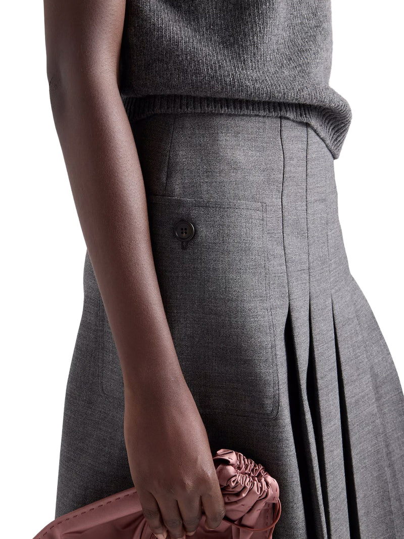 PLEATED MAT SKIRT