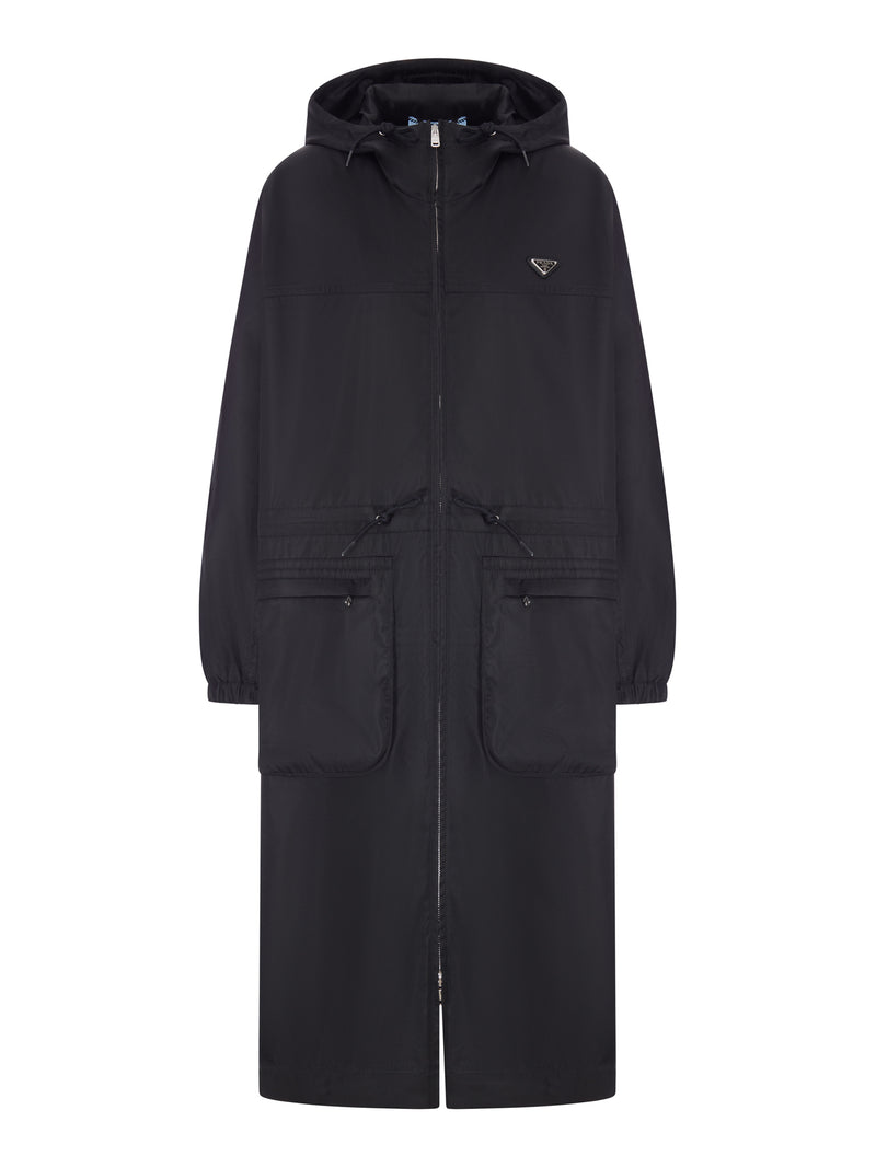RE-NYLON TRENCH COAT WITH HOOD