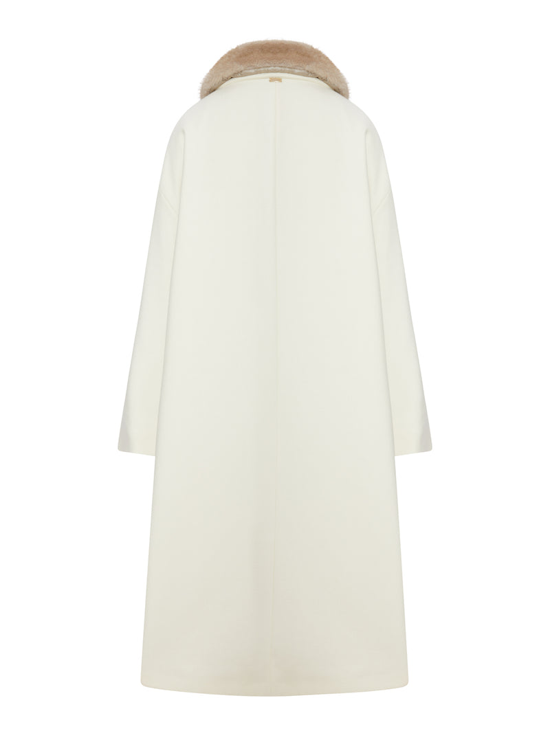 LONG COAT WITH FUR COLLAR
