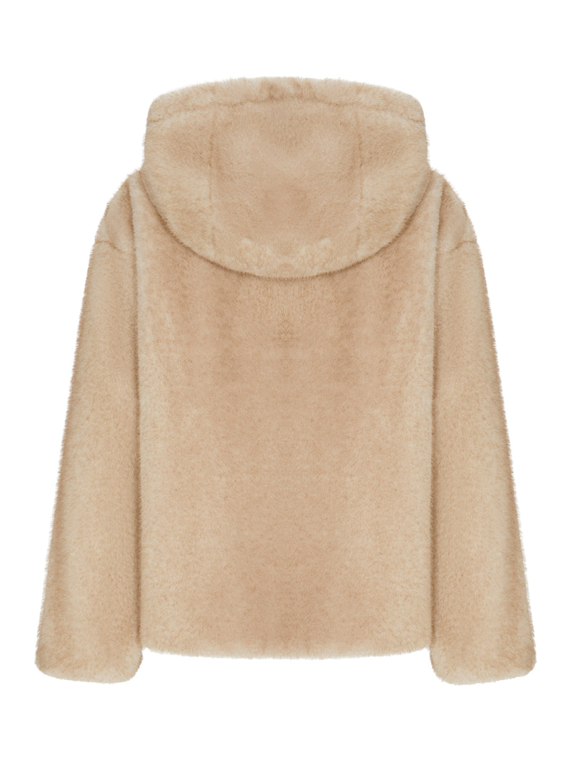 FAUX FUR HOODED JACKET