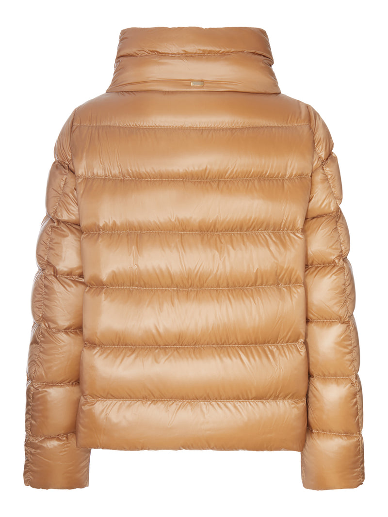PADDED DOWN JACKET WITH A WRAP-AROUND COLLAR