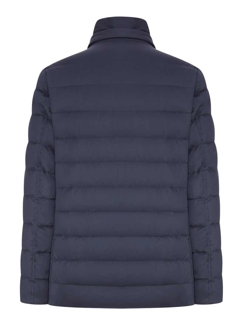 PADDED BLAZER-STYLE DOWN JACKET WITH AN INNER BIB