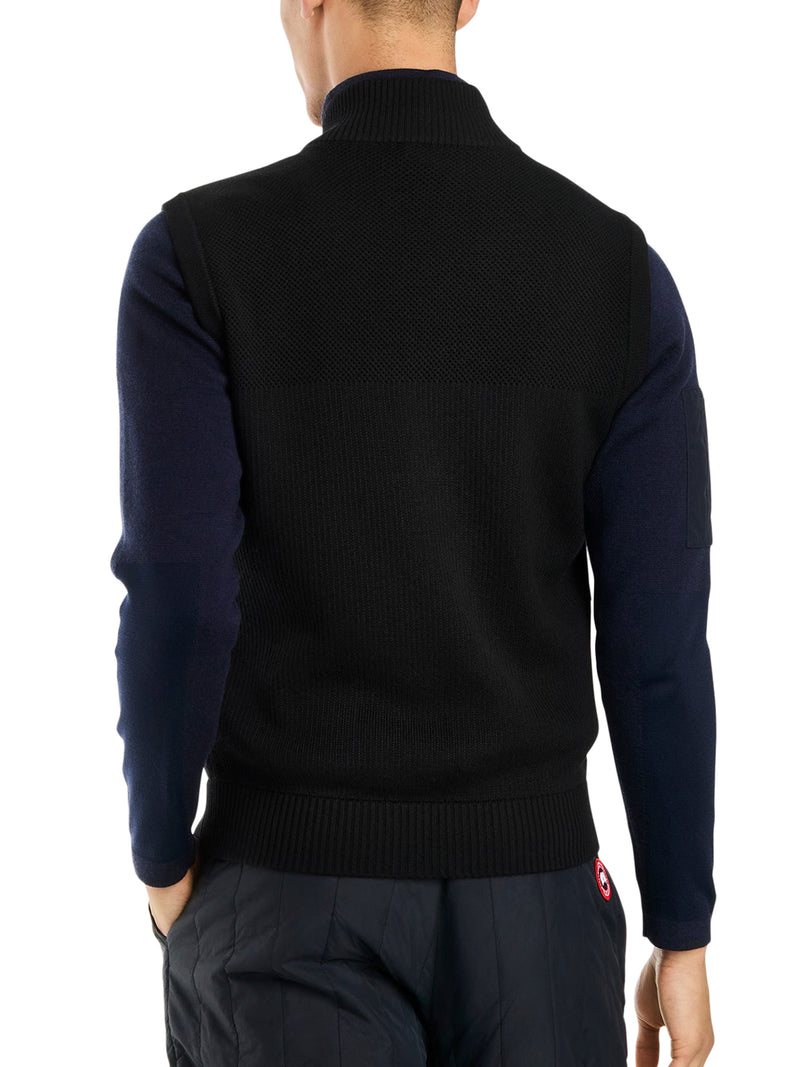 PADDED VEST WITH LOGO PATCH