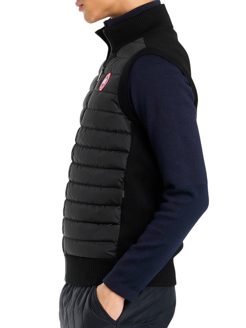 PADDED VEST WITH LOGO PATCH