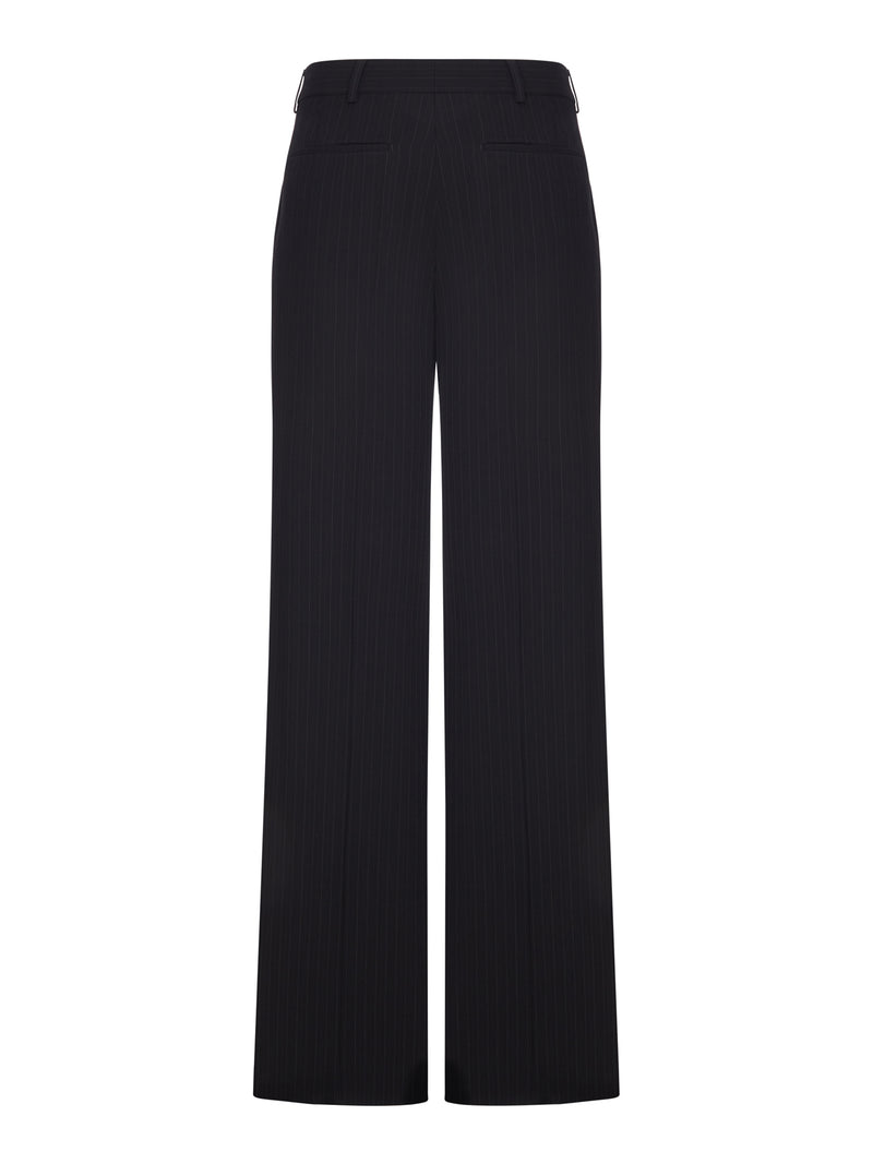 FLUID TROUSERS IN STRIPED CREPE