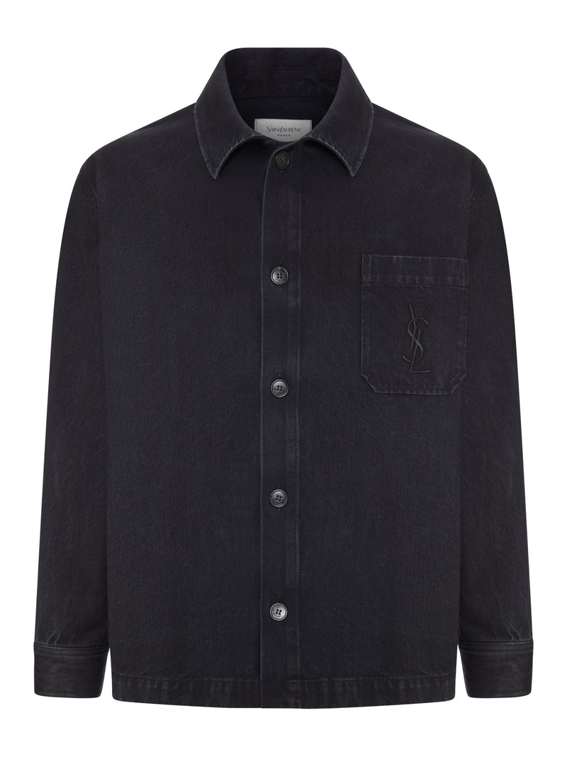 OVERSHIRT CASSANDRE IN DENIM BLACK SAND