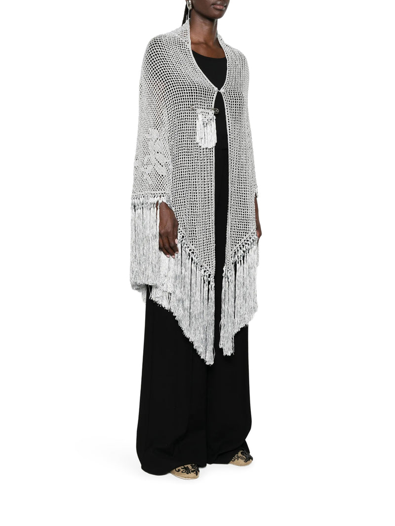 CUPRO AND SILK ROSA CAPE SHAWL