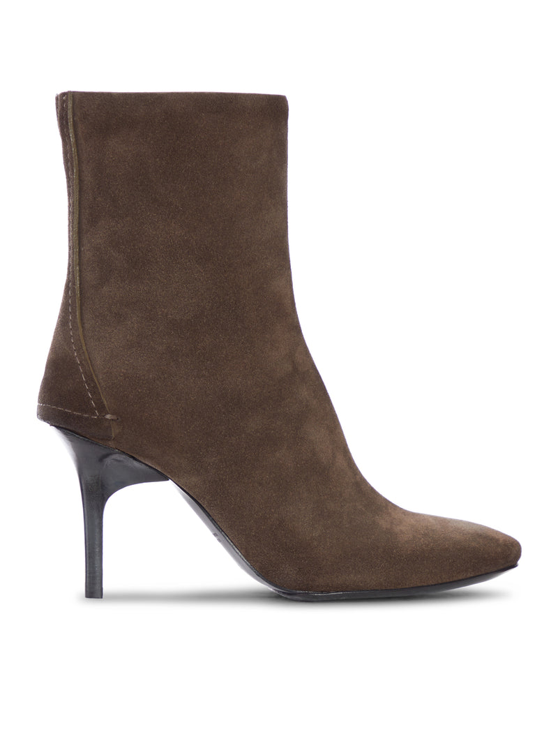 SUEDE ANKLE BOOT WITH THIN HEEL