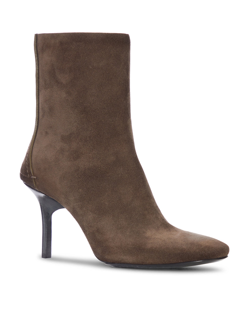 SUEDE ANKLE BOOT WITH THIN HEEL