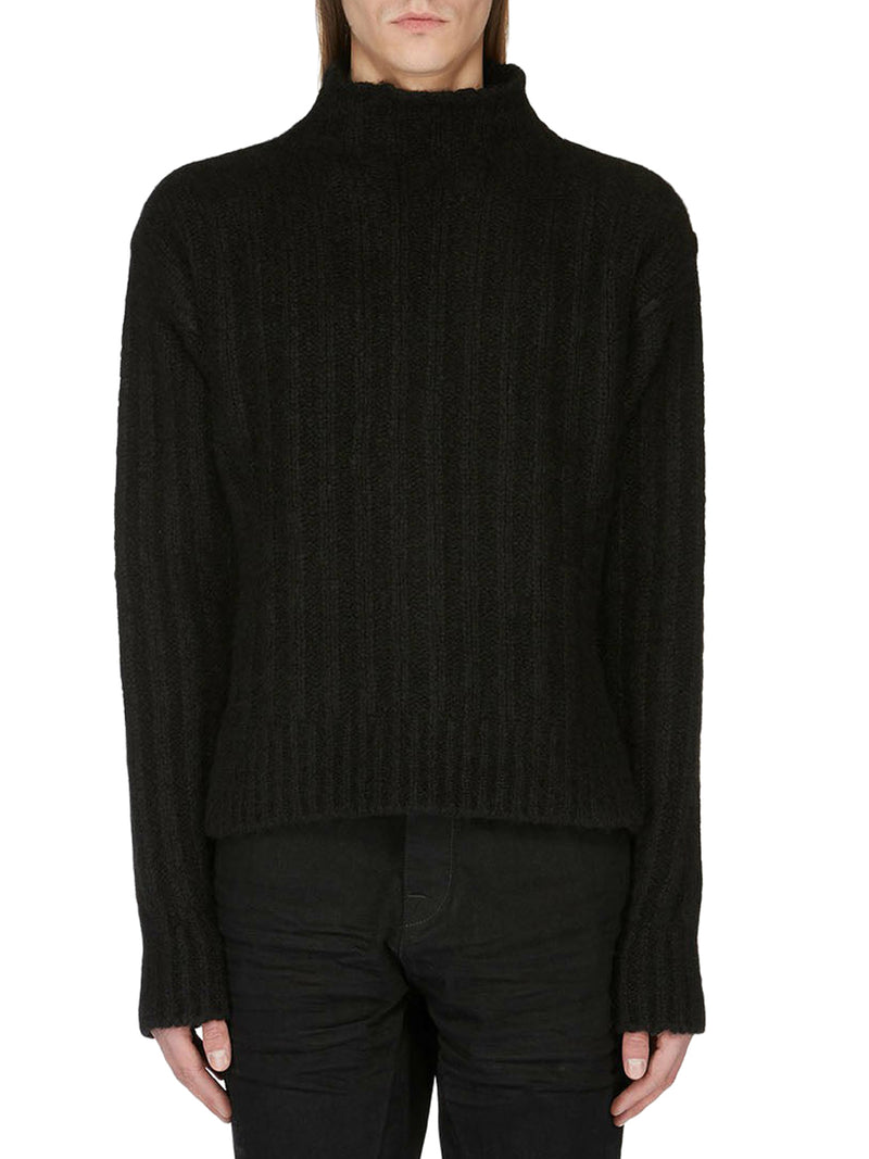 KNITTED HIGH-NECK SWEATER