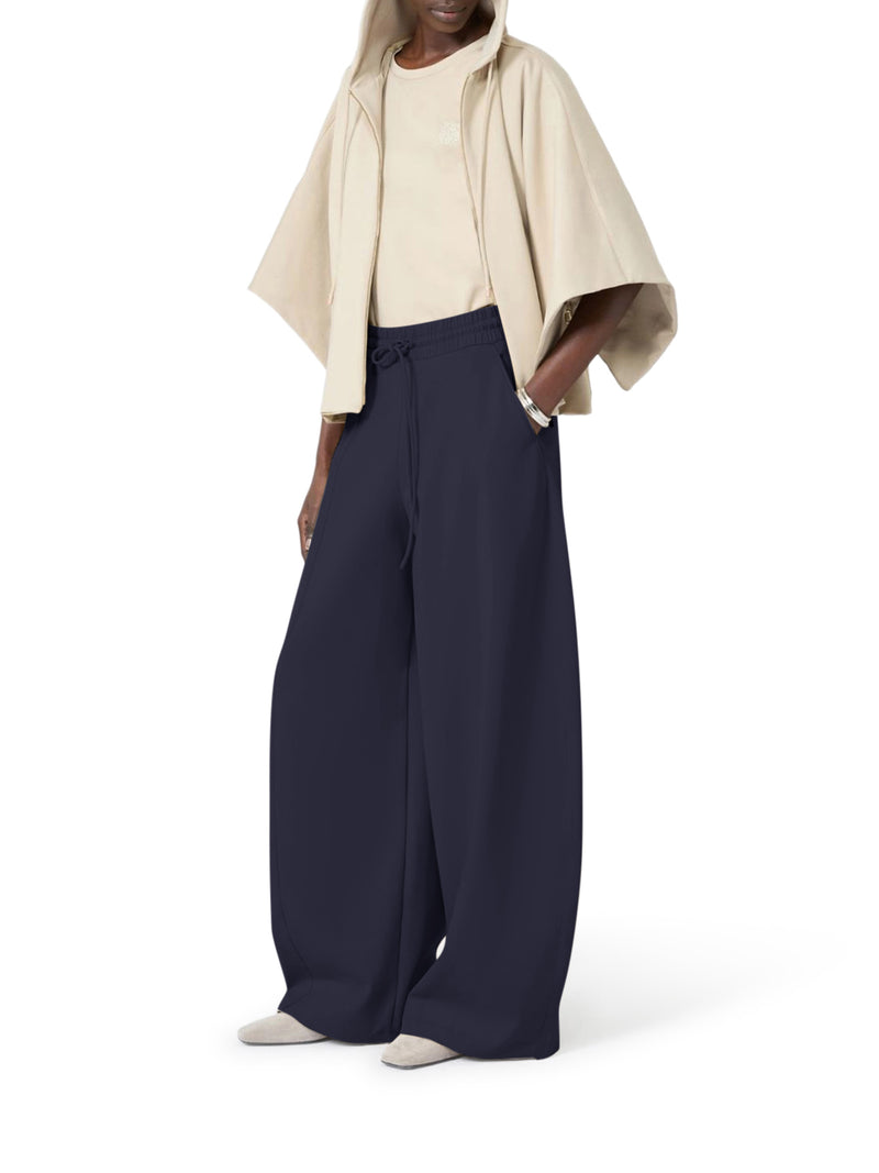 BARREL LEG PANTS IN TECHNICAL COTTON JERSEY
