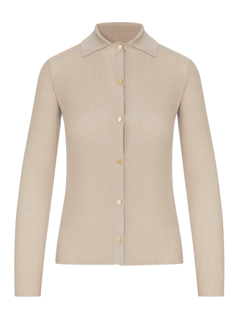 FITTED CARDIGAN IN WOOL YARN