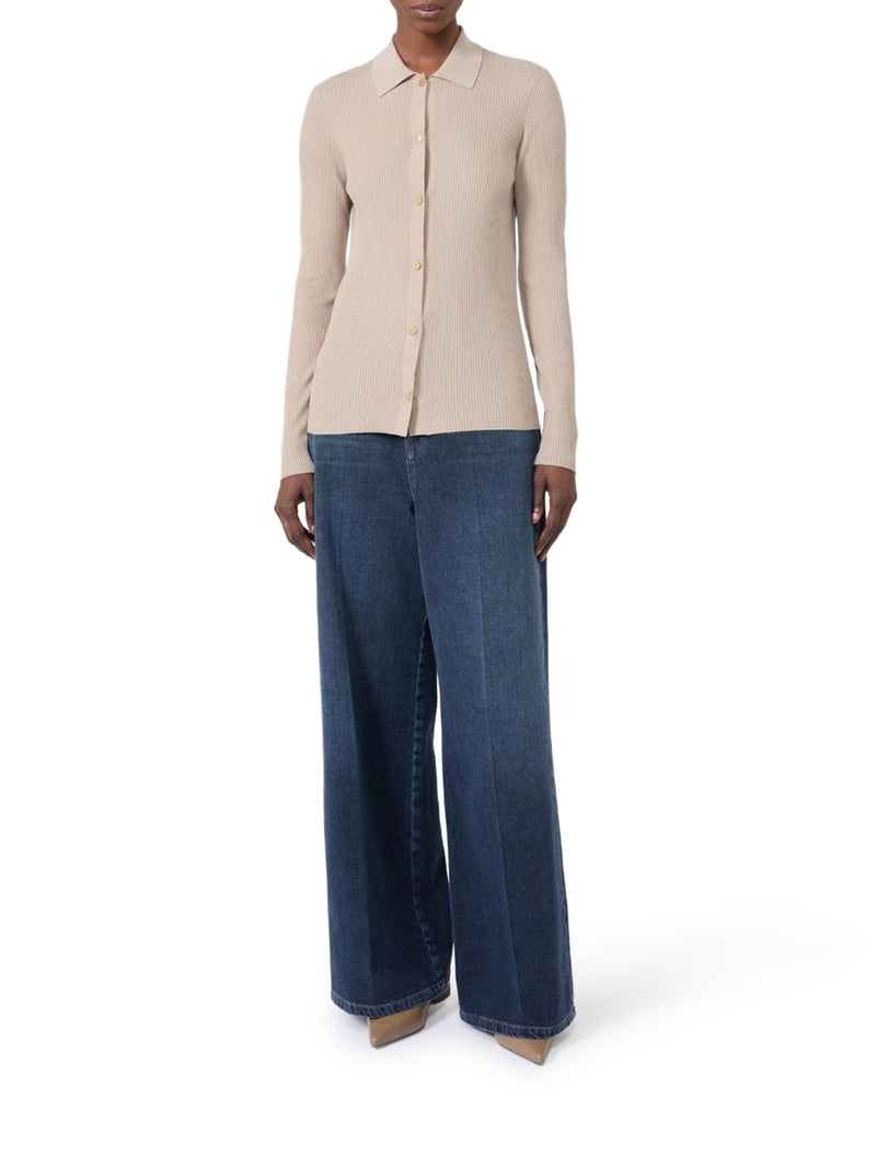 FITTED CARDIGAN IN WOOL YARN