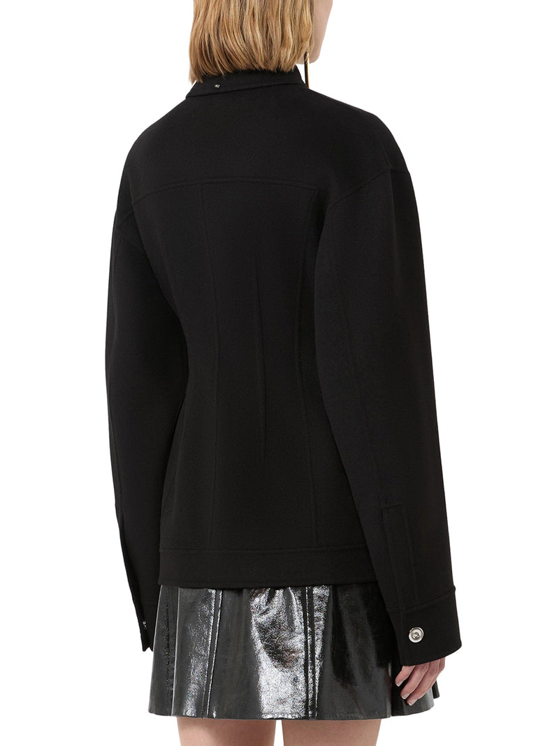 SHAPED OVERSHIRT IN PURE WOOL