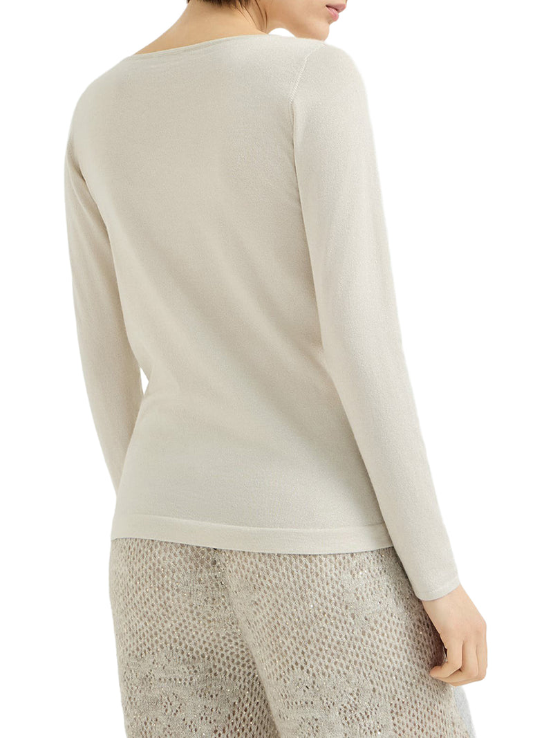 LIGHTWEIGHT CASHMERE AND SILK SPARKLING SWEATER