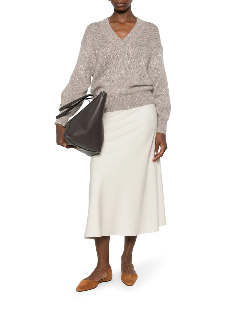 DAZZLING ENGLISH HALF RIB COTTON SWEATER