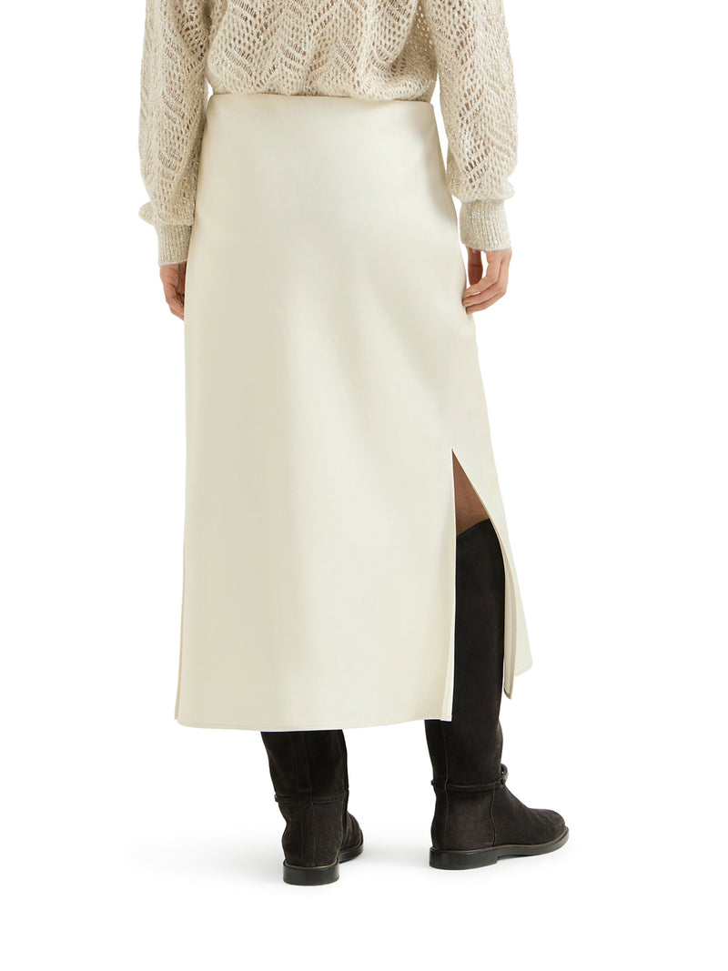 PENCIL FLUID SKIRT IN CADY SATIN