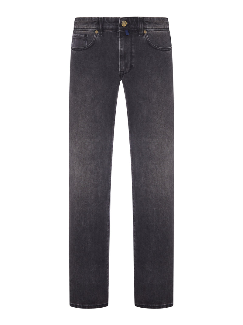REGULAR JEANS IN GRAY DENIM USED WASH