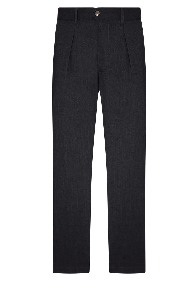 STRAIGHT-LEG TAILORED TROUSERS WITH SIDE ADJUSTERS
