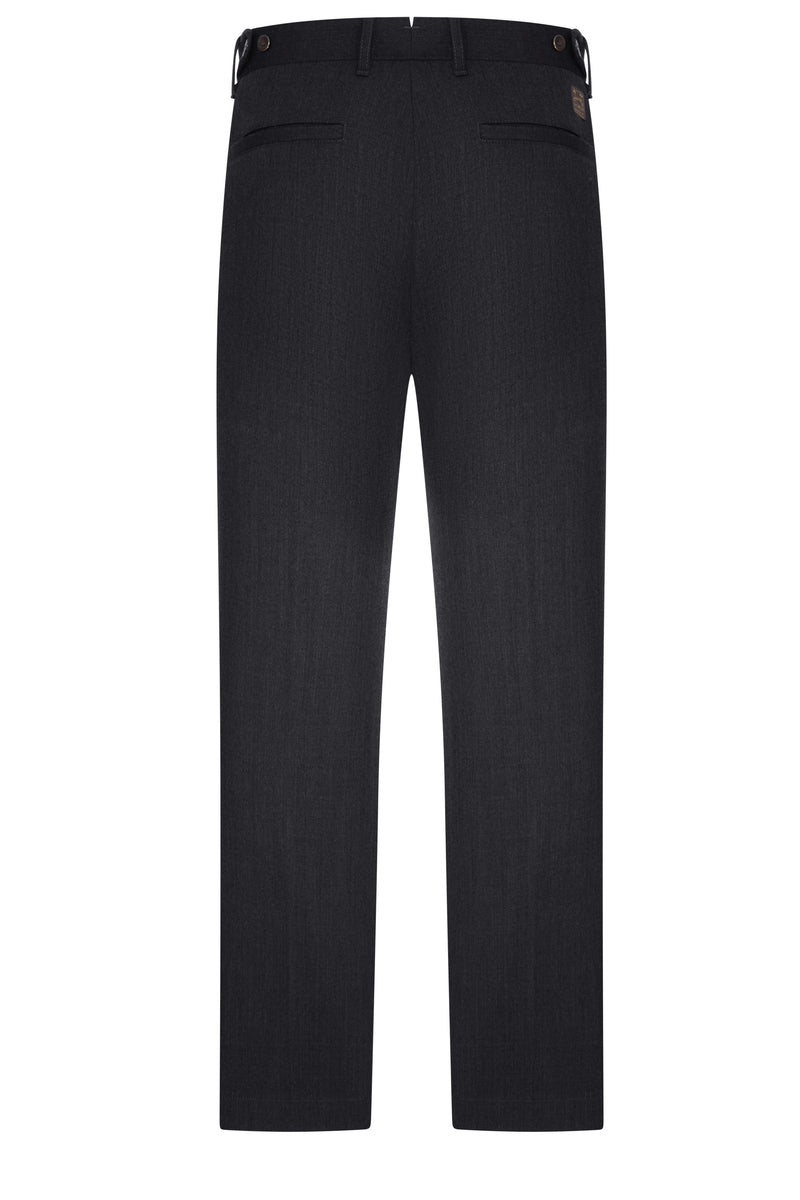 STRAIGHT-LEG TAILORED TROUSERS WITH SIDE ADJUSTERS